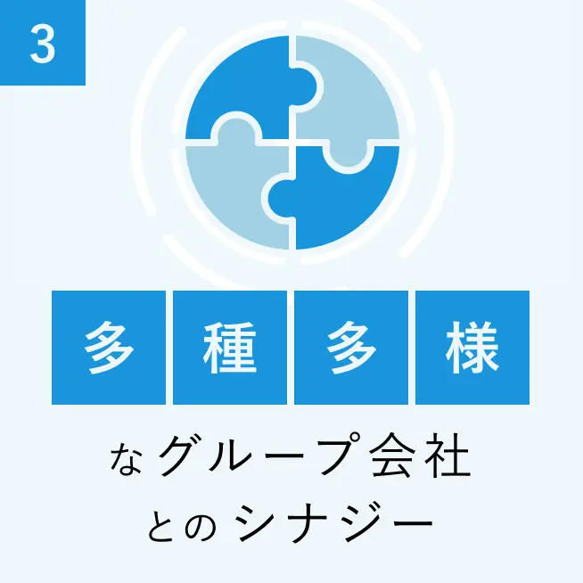 多種多様なグループ会社とのシナジー