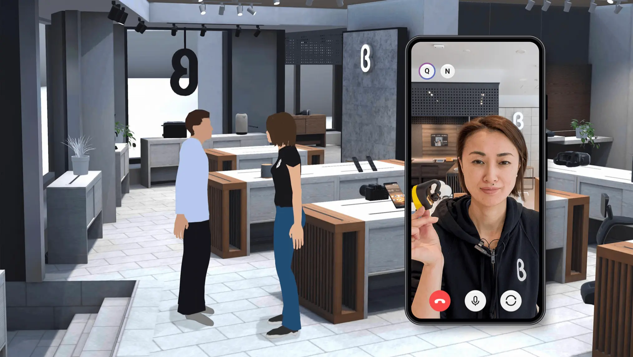 「Virtual b8ta」Digital Twin Shopping Experience, 2021